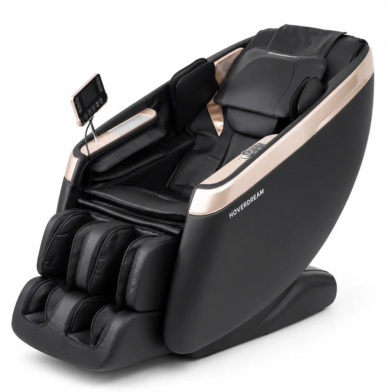 Fotoliu de masaj Brilliance Full Body cu role 4D, șină SL, compresie, încălzire și Zero Gravity - Negru